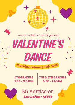 Valentine\'s Dance flyer